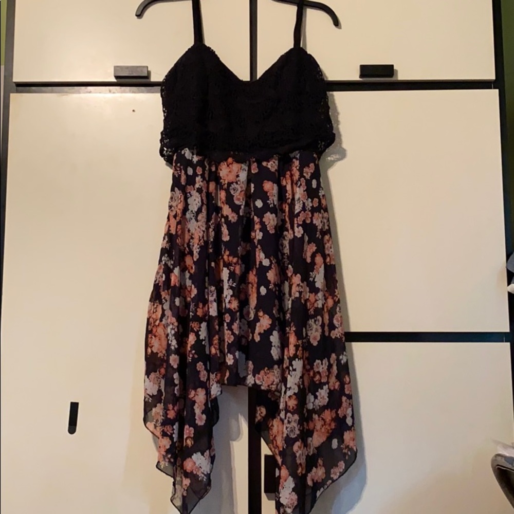 Handkerchief Style Dress with Crochet Top
